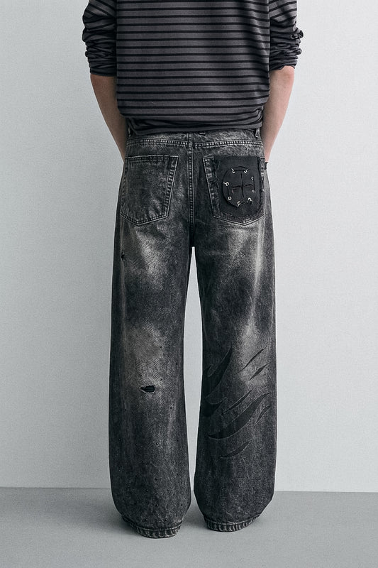THE GREY SHADER BAGGY JEANS | 1OF1