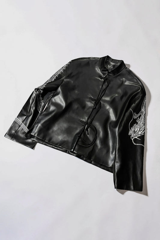 THE SILENT SAMURAI CHINESE LEATHER JACKET | 1OF1