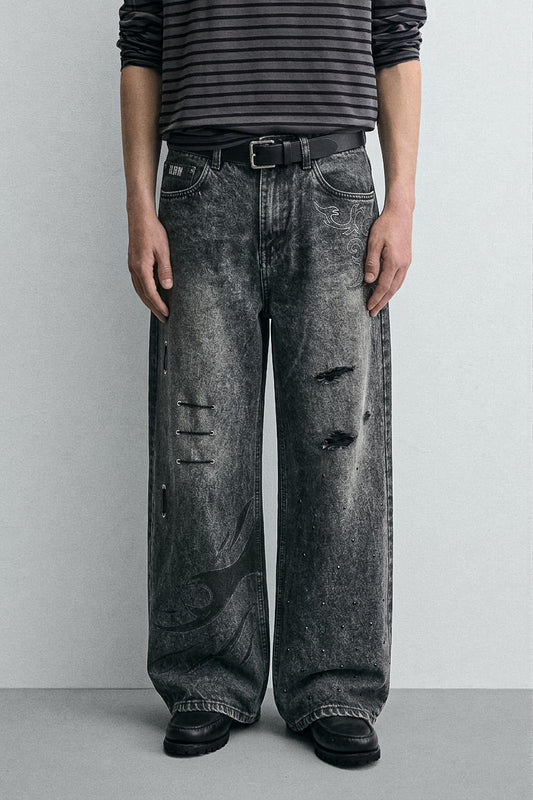THE GREY SHADER BAGGY JEANS | 1OF1