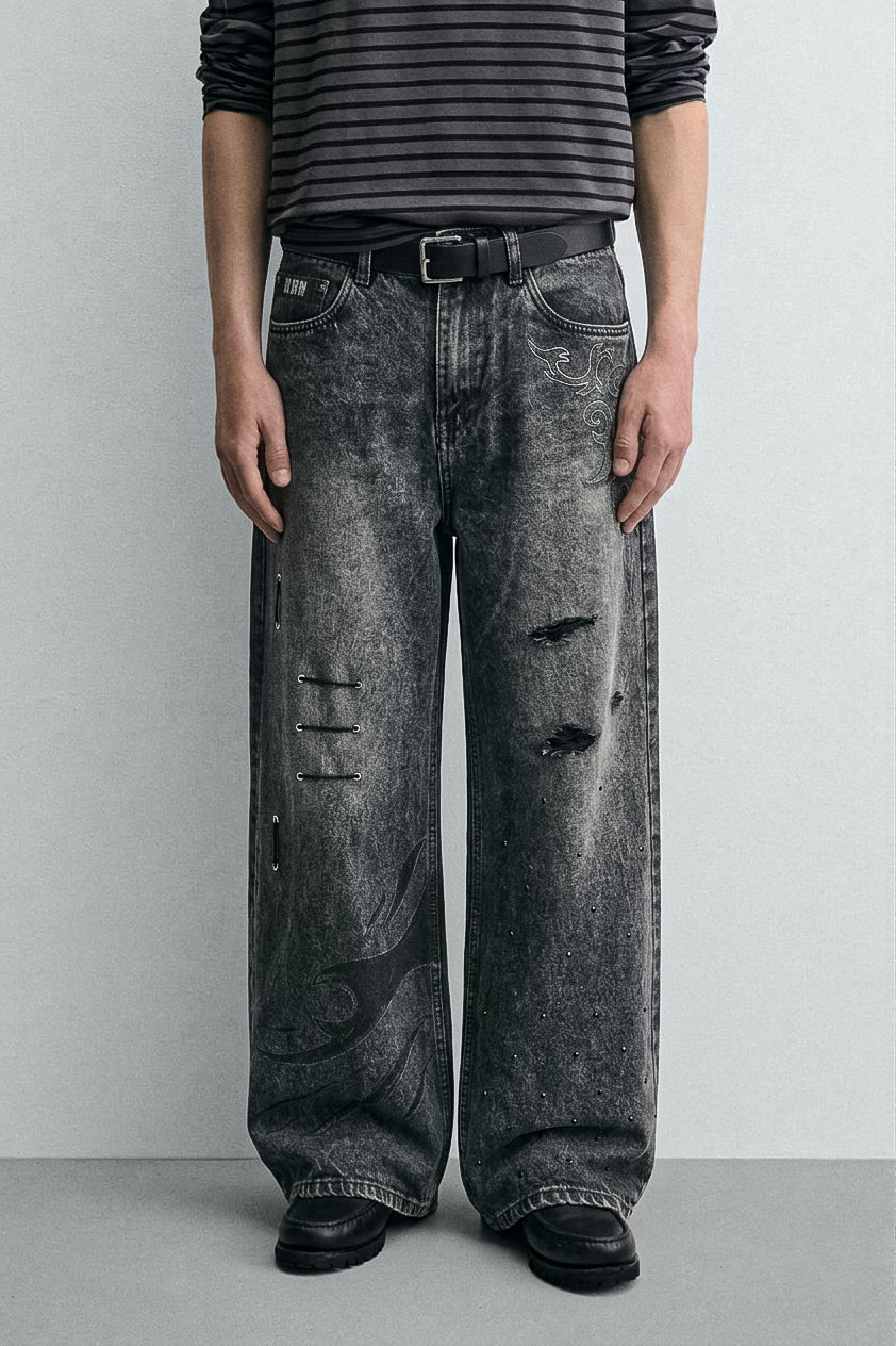THE GREY SHADER BAGGY JEANS | 1OF1