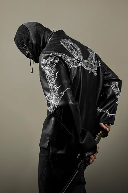THE SILENT SAMURAI CHINESE LEATHER JACKET | 1OF1