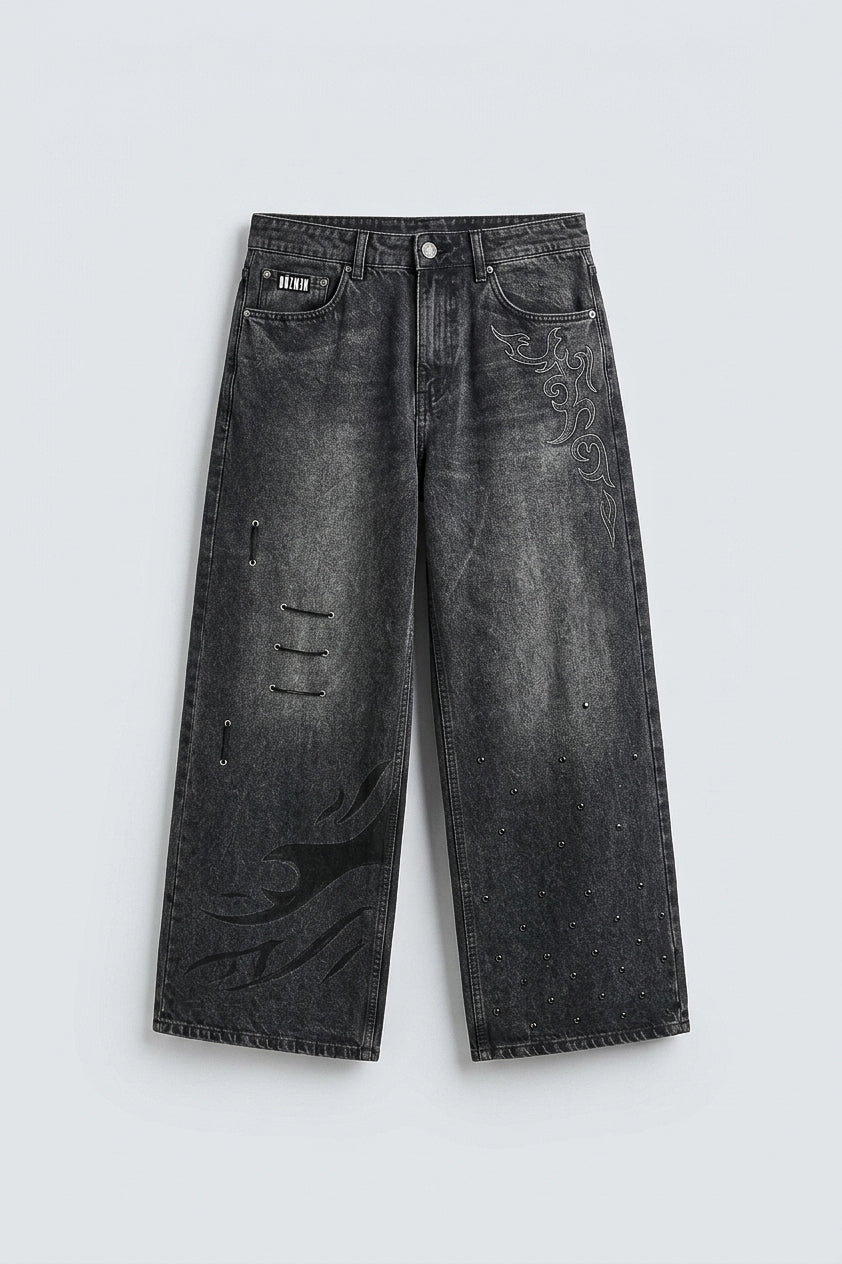 THE GREY SHADER BAGGY JEANS | 1OF1
