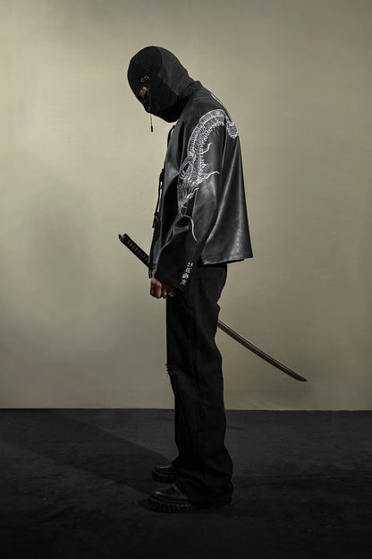 THE SILENT SAMURAI CHINESE LEATHER JACKET | 1OF1
