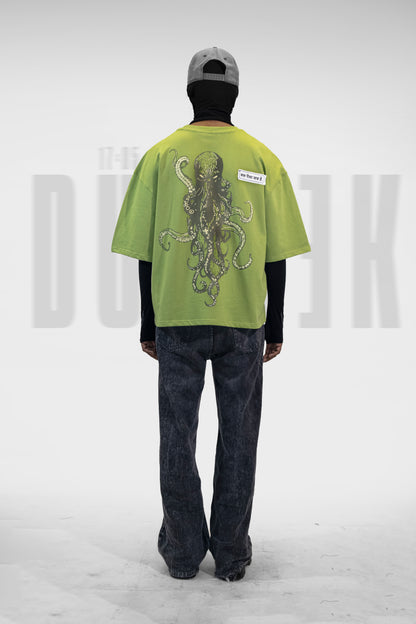 GREEN OCTOPUS BAGGY TEE | UNISEX