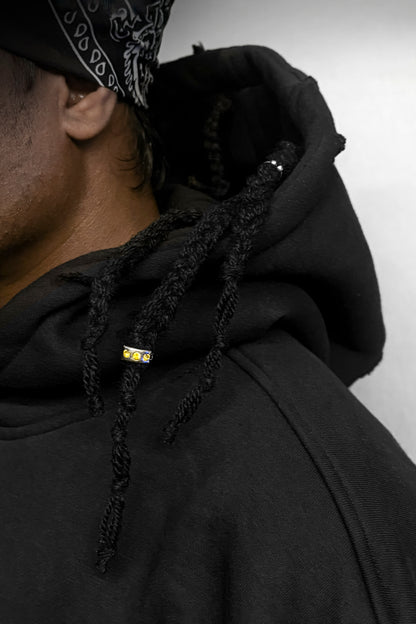 BLACK WALKER BAGGY GOTHIC HOODIE | 1OF1