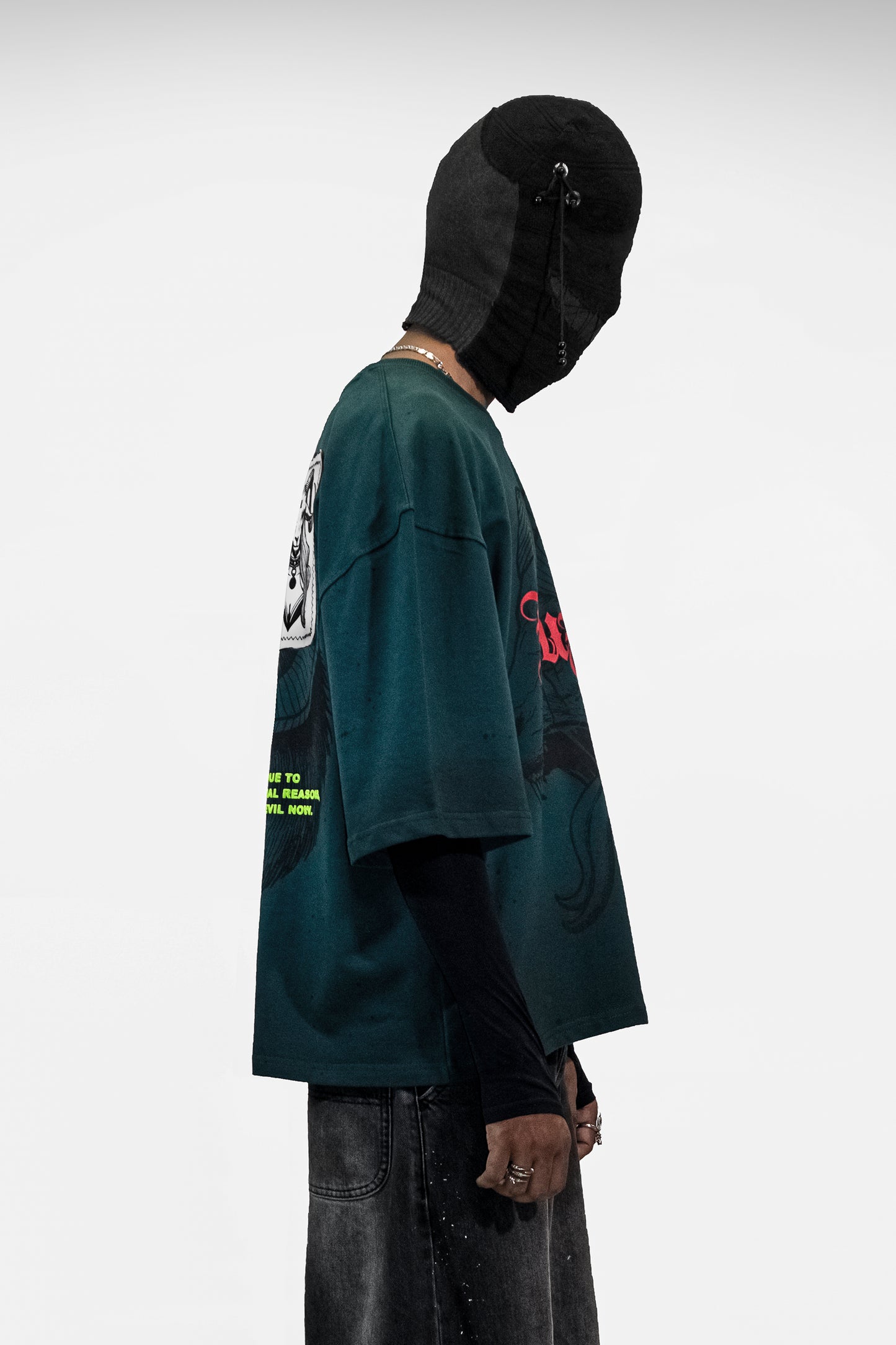 GREEN SINNER BAGGY TEE | UNISEX