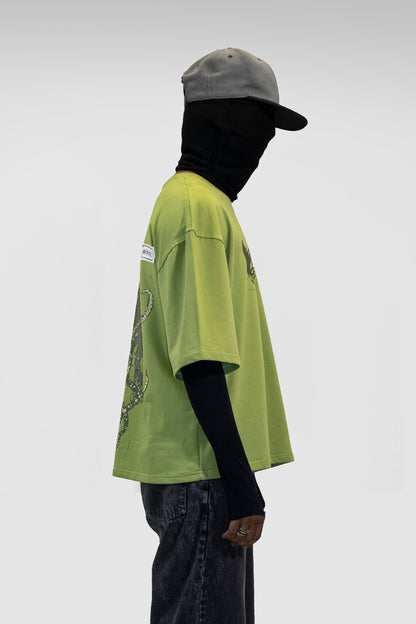 GREEN OCTOPUS BAGGY TEE | UNISEX