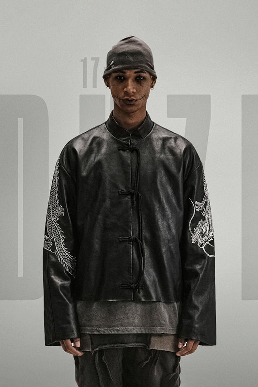 THE SILENT SAMURAI CHINESE LEATHER JACKET | 1OF1