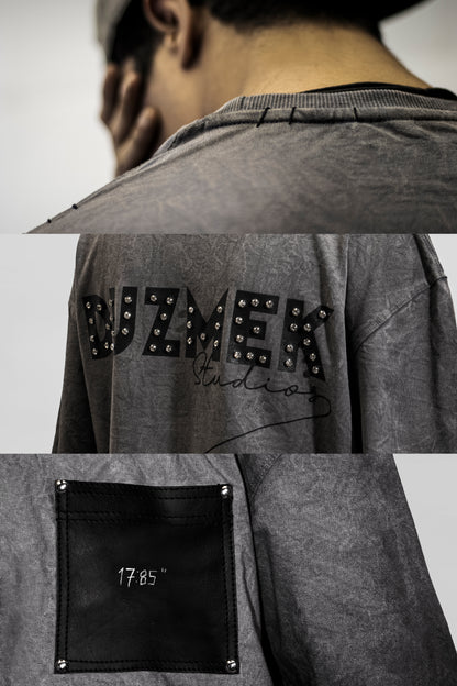 GREY SCAR BAGGY TEE | UNISEX