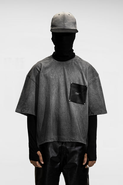 GREY SCAR BAGGY TEE | UNISEX