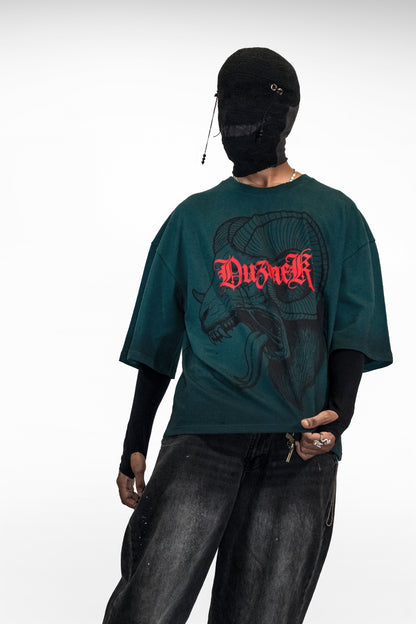 GREEN SINNER BAGGY TEE | UNISEX