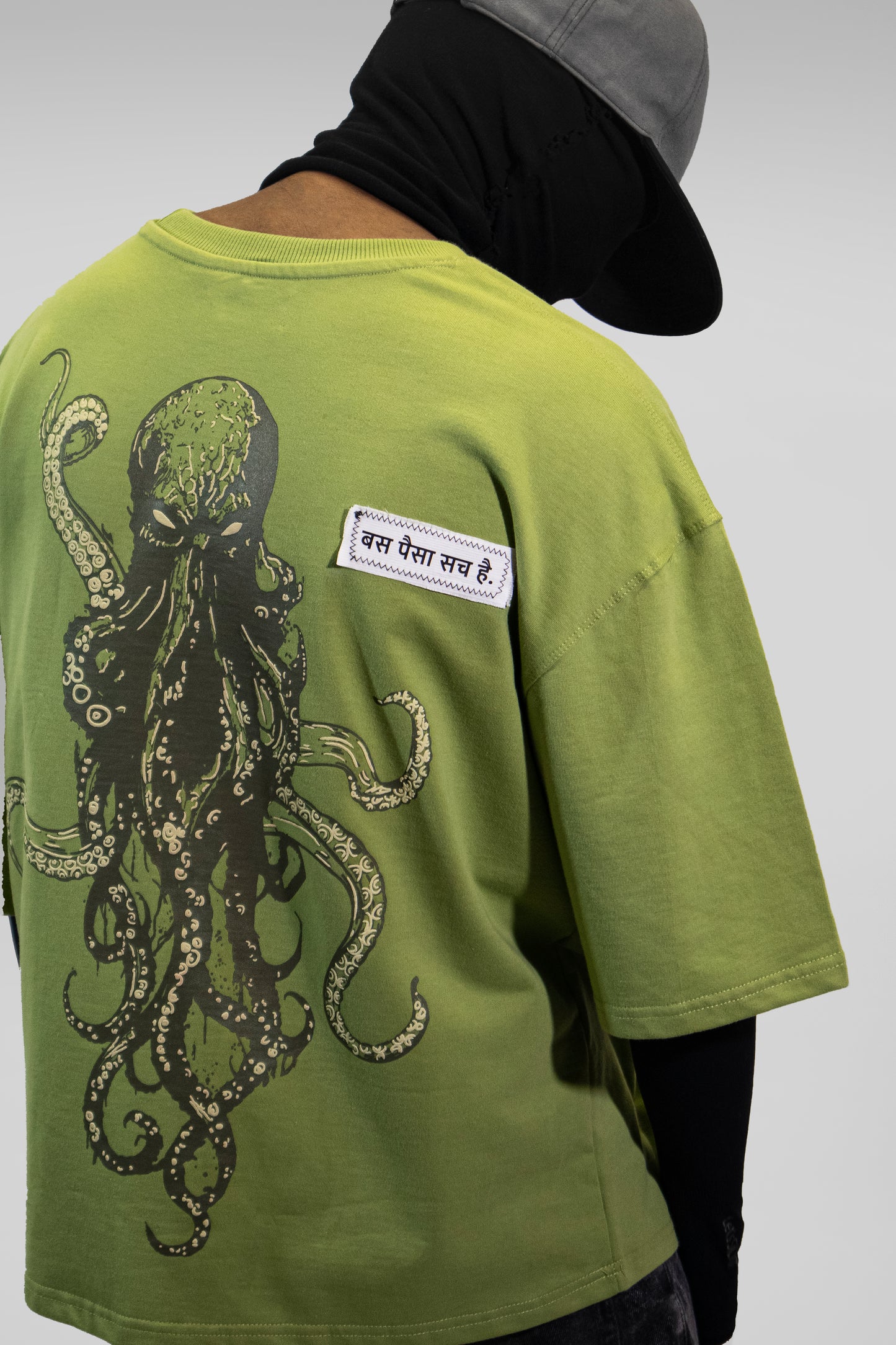 GREEN OCTOPUS BAGGY TEE | UNISEX