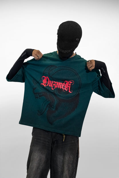 GREEN SINNER BAGGY TEE | UNISEX
