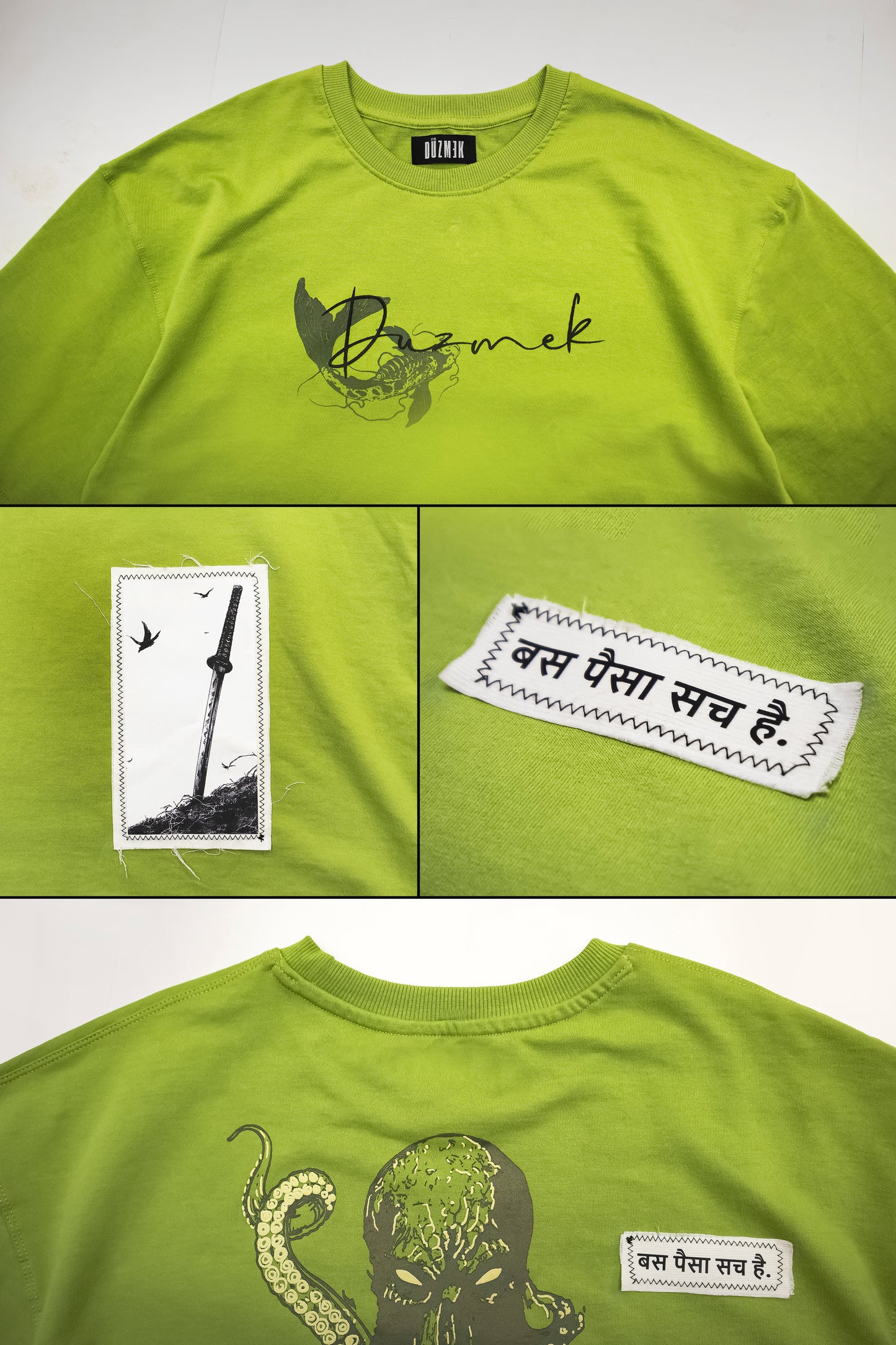 GREEN OCTOPUS BAGGY TEE | UNISEX