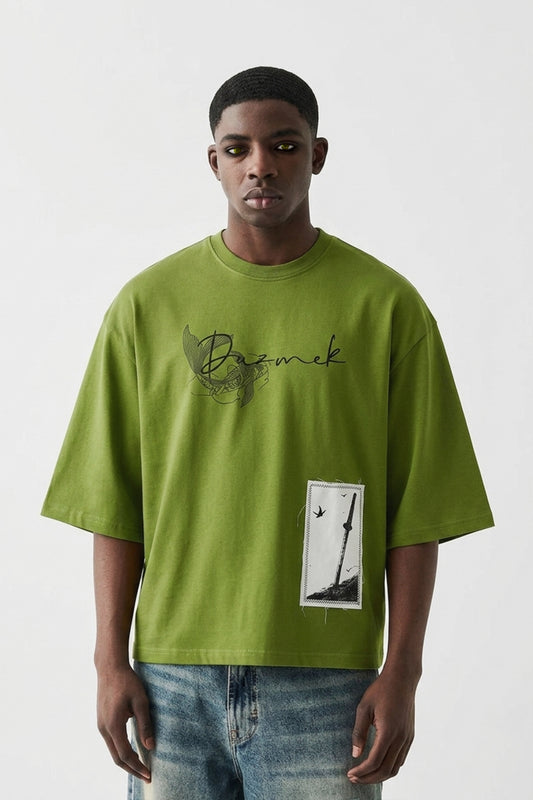 GREEN OCTOPUS BAGGY TEE | UNISEX