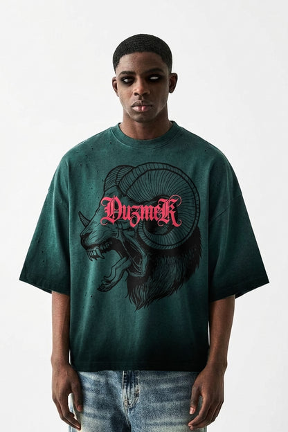 GREEN SINNER BAGGY TEE | UNISEX