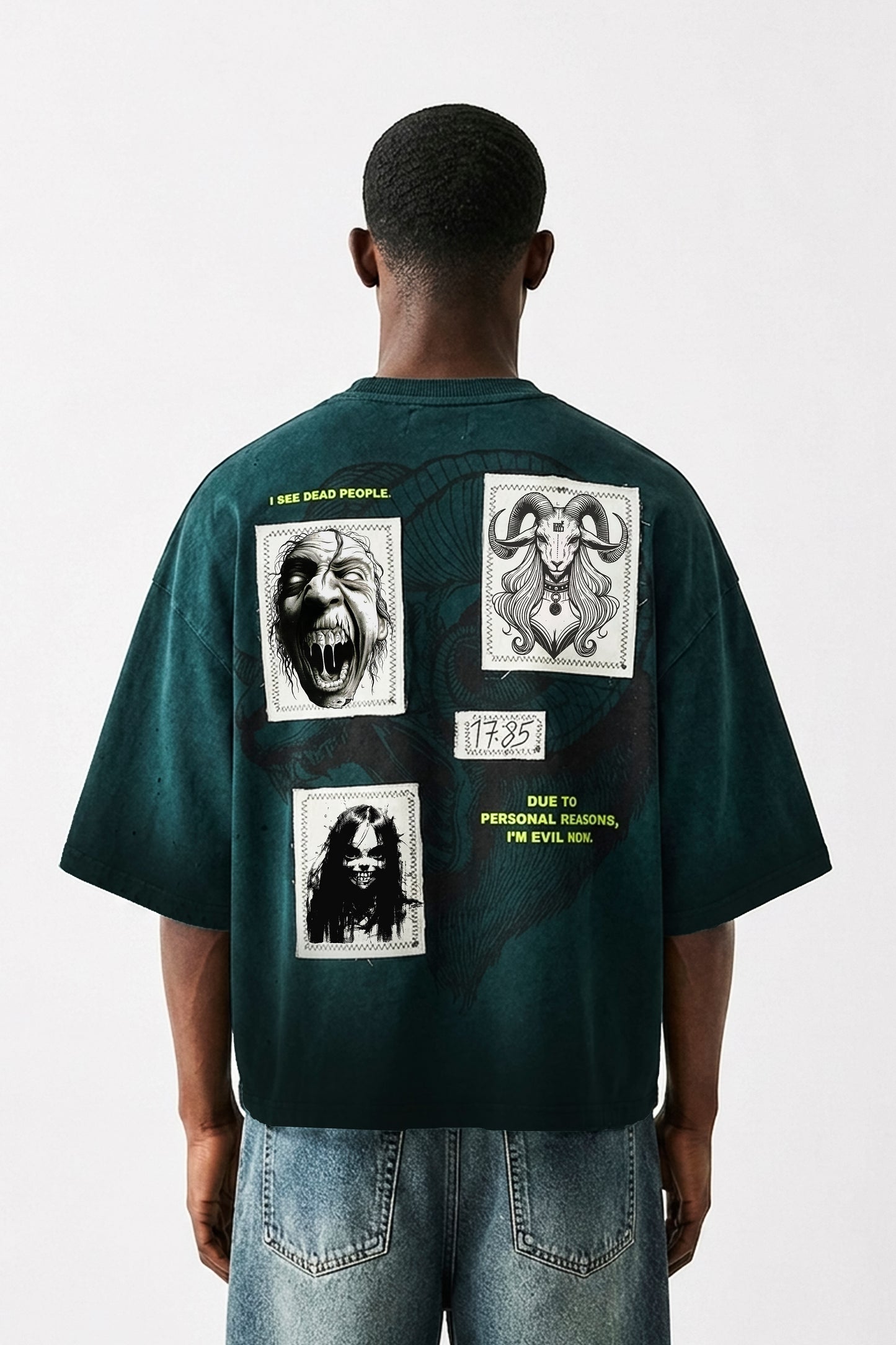 GREEN SINNER BAGGY TEE | UNISEX