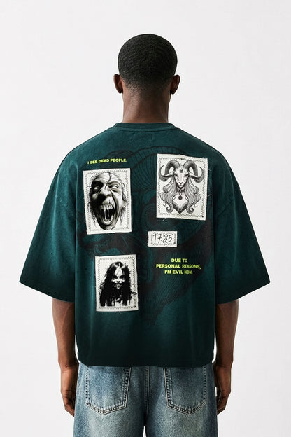 GREEN SINNER BAGGY TEE | UNISEX