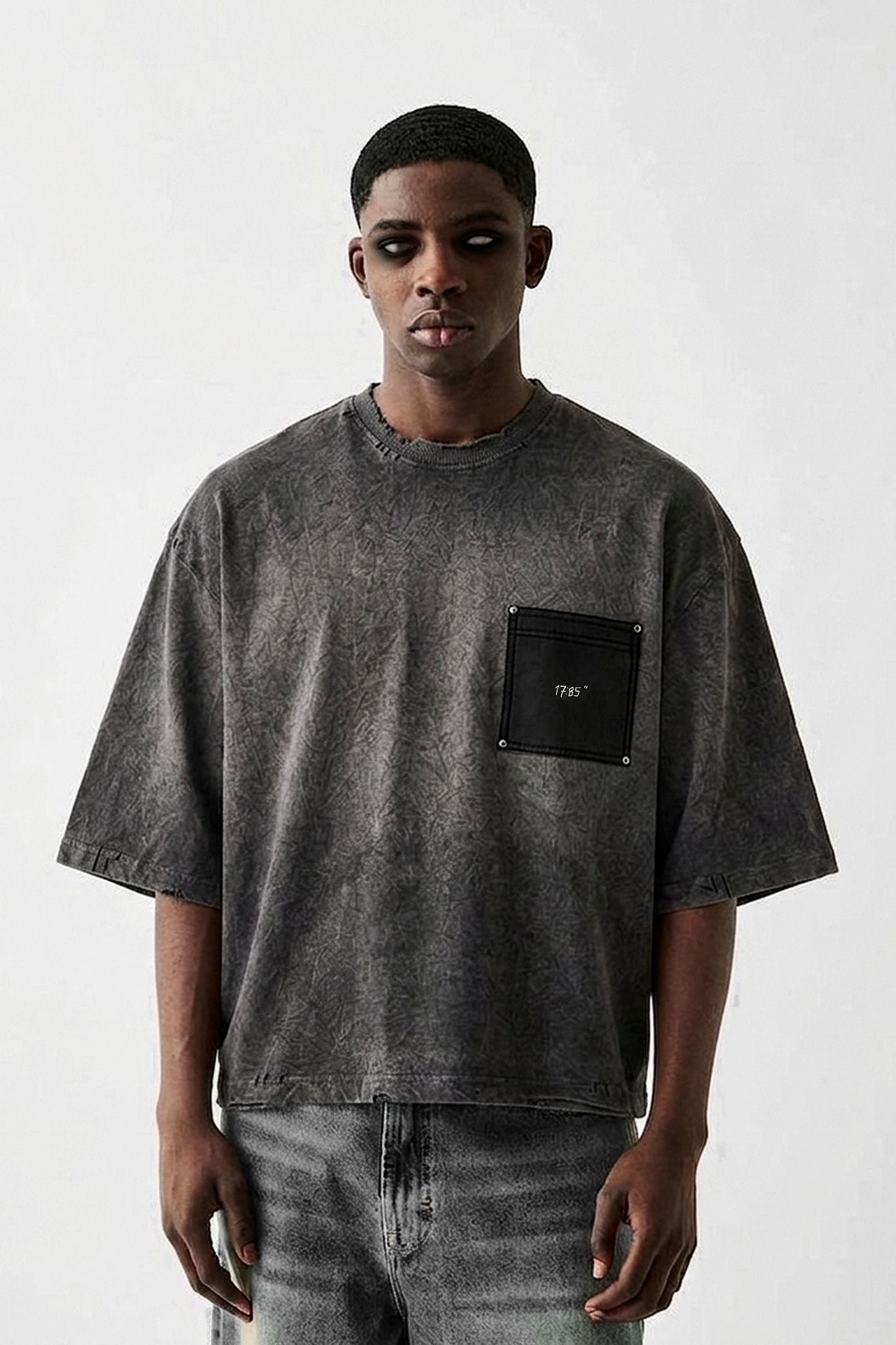 GREY SCAR BAGGY TEE | UNISEX