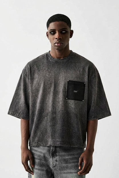 GREY SCAR BAGGY TEE | UNISEX