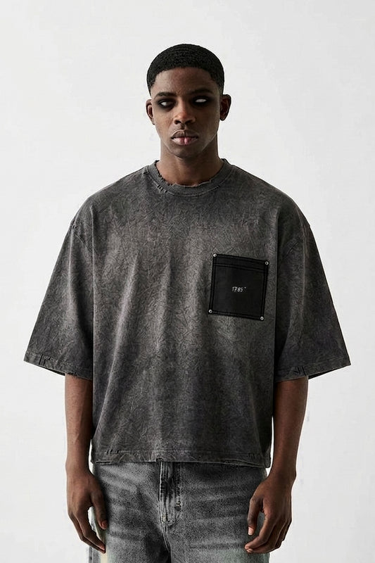 GREY SCAR BAGGY TEE | UNISEX